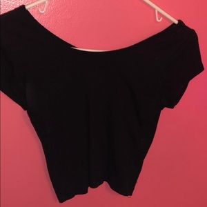 Black crop top